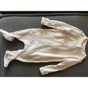 Old‎ Navy Newborn Baby Ribbed Footed Pajamas Sleepsuit Pink 2 Way Zipper
